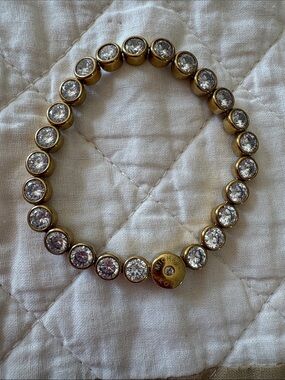 Michael Kors Gold Park Ave Tennis Crystal Bracelet $125 OBO